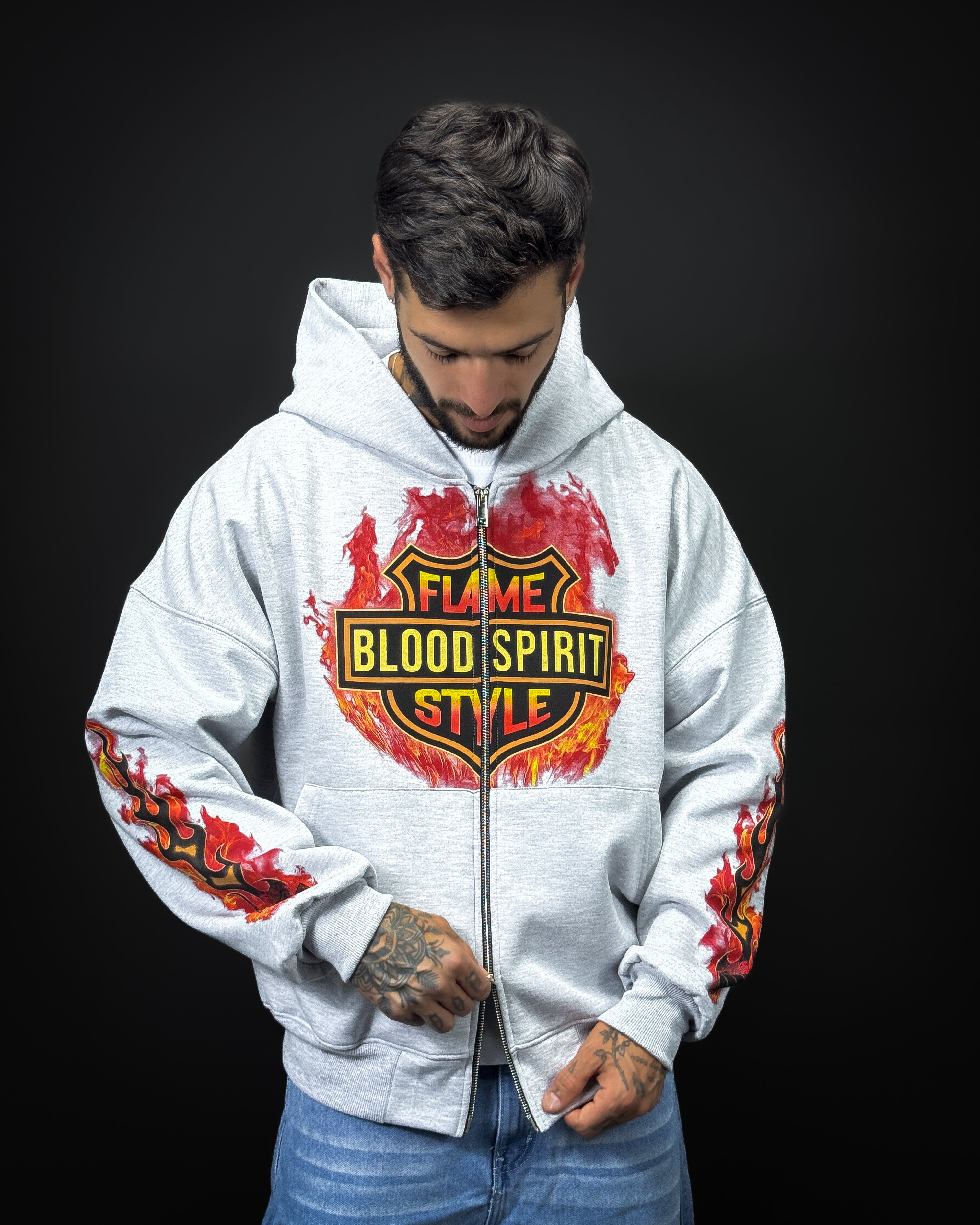 ZIP HOODIE FLAME STYLE