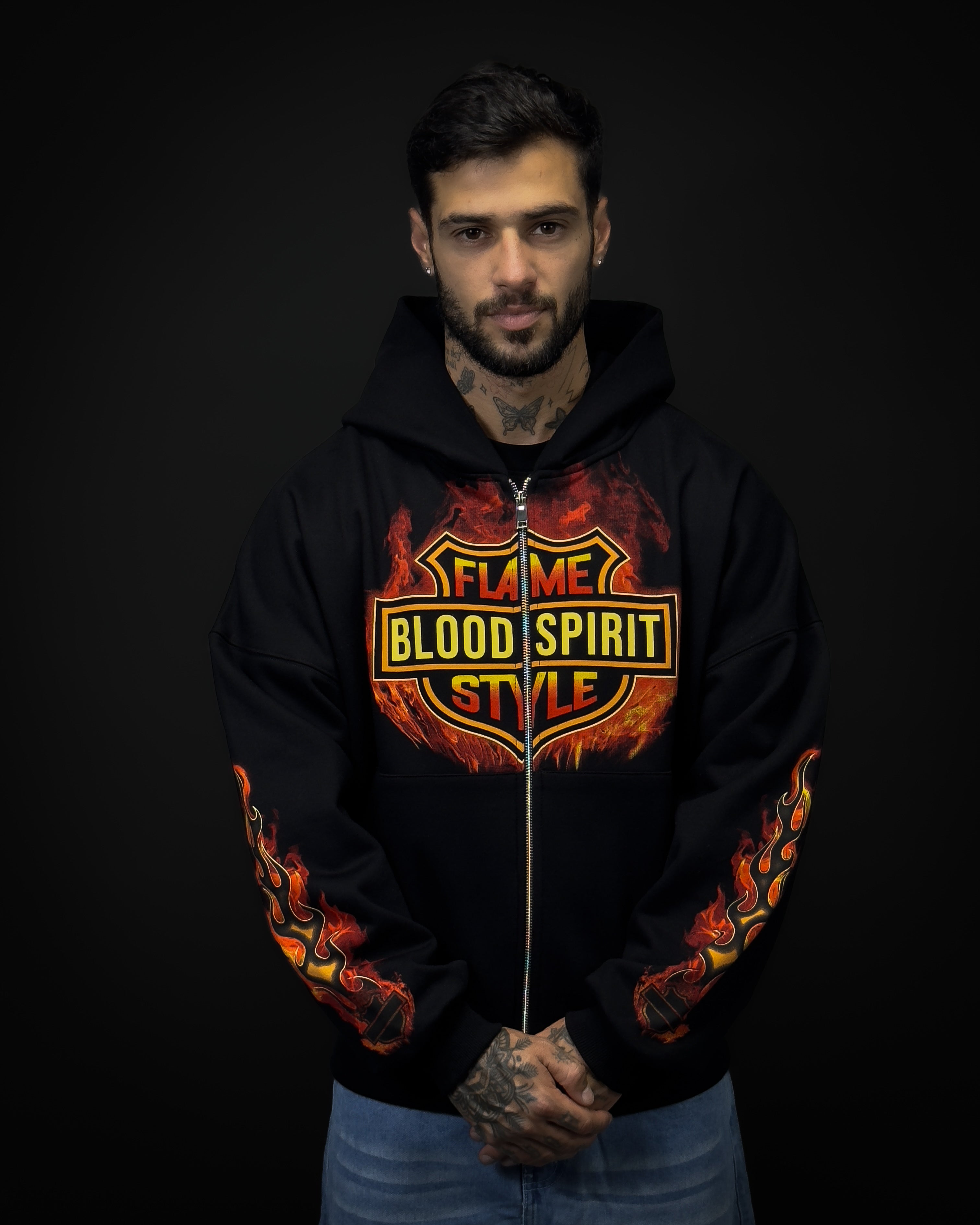 ZIP HOODIE FLAME STYLE
