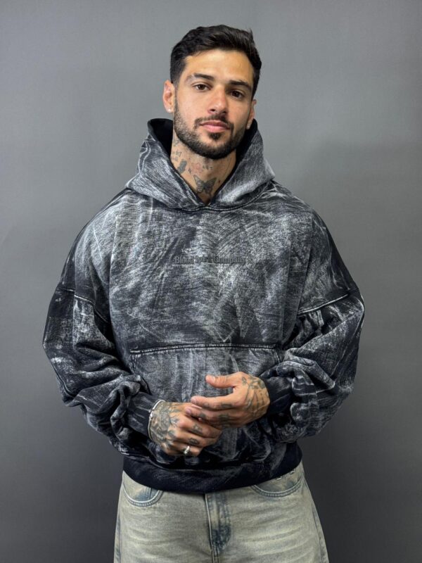 HOODIE BOXY FIT STAINED - Imagen 4